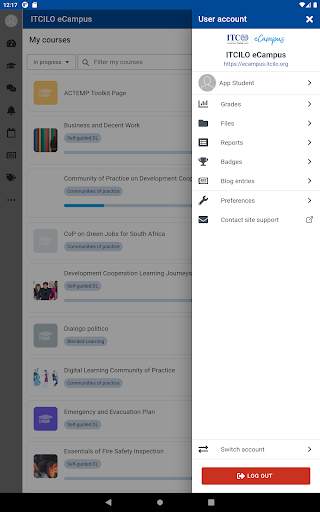 ITCILO eCampus screenshot 12