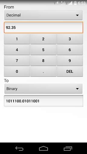 Number System Converter   CALC screenshot 2