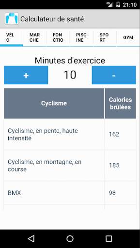 Calculateur de santé screenshot 5