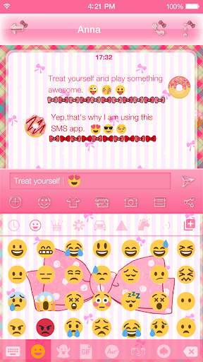 Emoji Keyboard - Cute Knot स्क्रीनशॉट 1