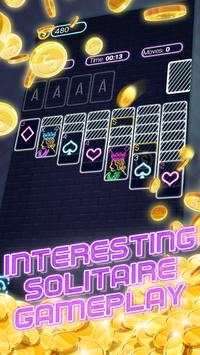 Neon Solitaire screenshot 1