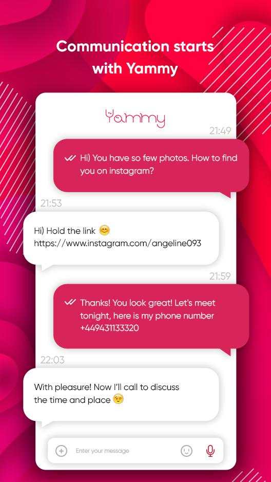 Yammy — dating screenshot 2