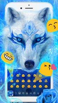 Blue Ice Wolf - Music Keyboard Theme screenshot 3