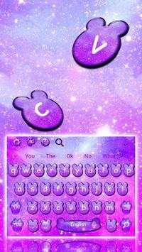 Purple Galaxy Mini Keyboard Theme स्क्रीनशॉट 4