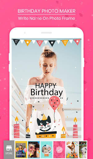Birthday Photo Frame - Collage Maker & Bday Status screenshot 5