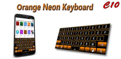 Orange Neon Keyboard screenshot 4