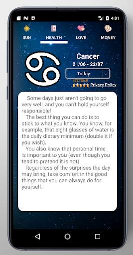 Daily Cancer Horoscope screenshot 2