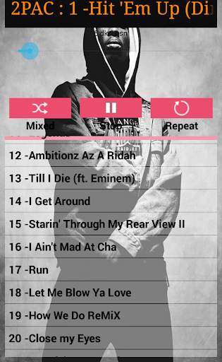 2Pac Songs Offline ( tupac Songs without internet) screenshot 1