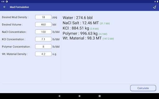 Drilling Fluid App 21 تصوير الشاشة