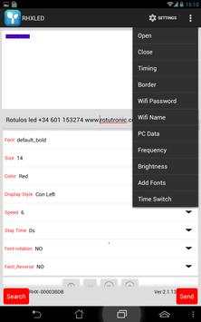 led rhx wifi display control screenshot 2