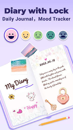 Diary with Lock: Daily Journal screenshot 1