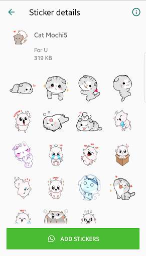 Mochi Peach Cat Stickers for WhatsApp 😻 screenshot 7