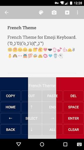 French Emoji Keyboard Theme screenshot 3