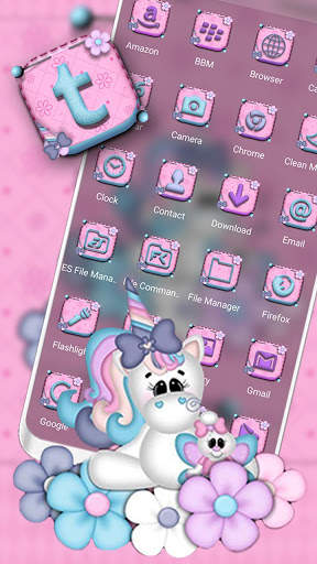 Cute Unicorn Launcher Theme screenshot 2