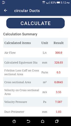 Duct Sizer - Lite screenshot 6