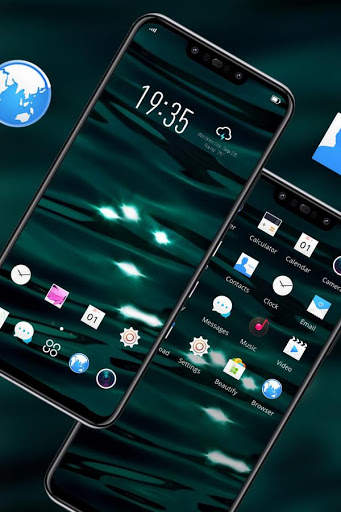 Abstract water ripple theme for Galaxy S7 Edge screenshot 2