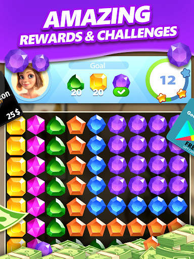 Jewel Blast & Diamond Crush Puzzle Game to BIG WIN screenshot 5