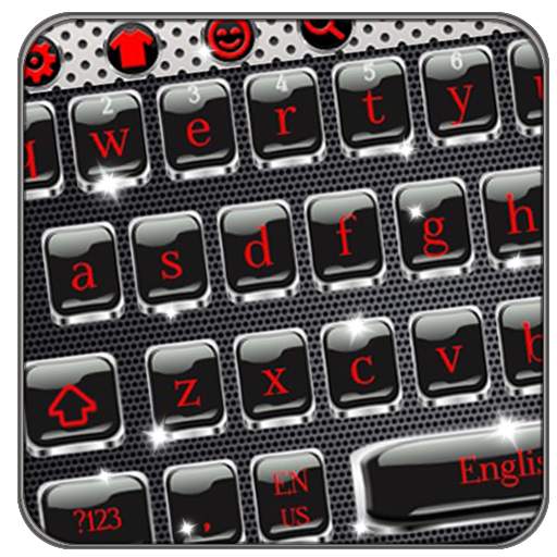 Red Metal Gun Keyboard 10001002