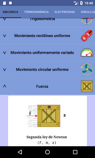 Fórmulas de Física - Physics Calc screenshot 1