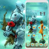 Robot Romantic Love Girl Theme 1.1.2