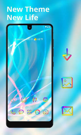 Abstract Bright Line theme colorful screenshot 1