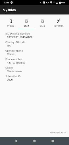 My Infos screenshot 2