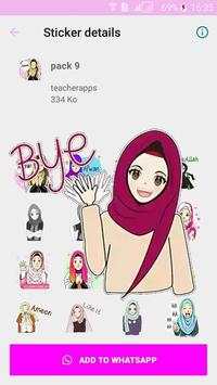 Best Hijab Islamic stickers for WhatsApp screenshot 8