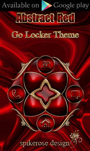 Abstract Red Go Launcher theme screenshot 7