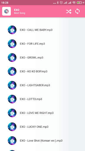 EXO Best Song With Lyric Offline screenshot 1