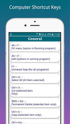 Computer Shortcut Keys скриншот 3