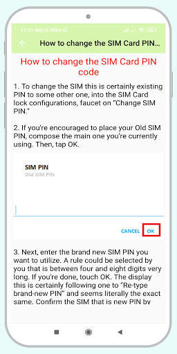 Sim Puk Code guide screenshot 6