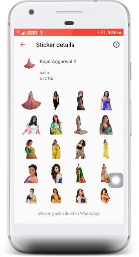 Kajal Aggarwal Stickers 4 WhatsApp screenshot 2