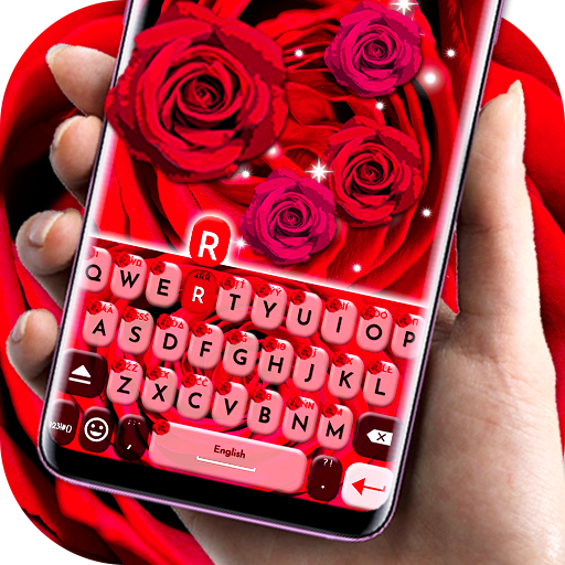 Red Rose Keyboard 🌹 Emoji Keyboard Themes icon