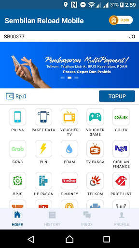 Sembilan Reload Mobile screenshot 2