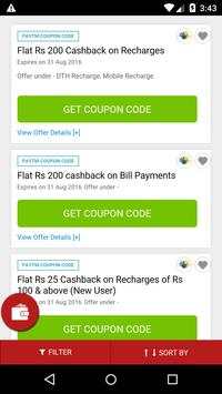 Coupons for Paytm screenshot 1