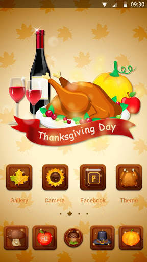 Thanks Giving Day Go Launcher Theme screenshot 2