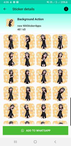 moving stickers for whatsapp - smart girl sticker screenshot 2