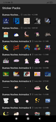 Stickers de Buenas Noches Animados para WhatsApp screenshot 6