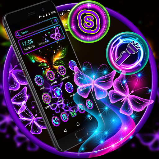 ikon Glow Butterfly Launcher Theme