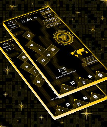 Hi-tech Square Launcher 2020- App Lock, Hide App screenshot 2