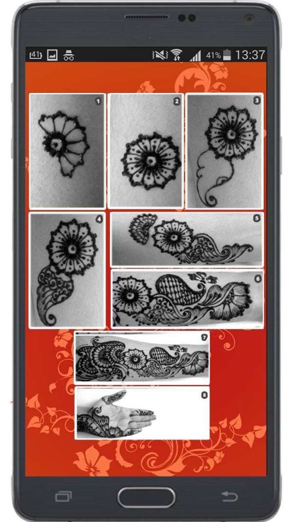 Henna Design Step Guide 2017 स्क्रीनशॉट 1