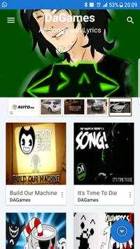 🎮 DaGames : bendy 🎧 All Songs & lyrics скриншот 1