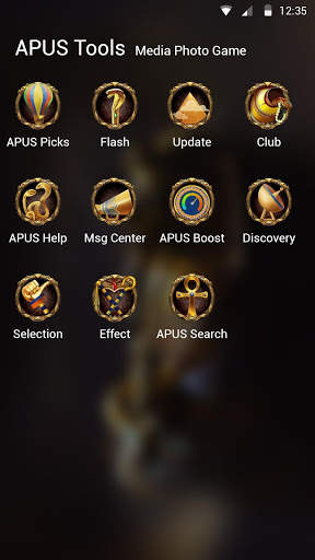 Egypt Scenery Gold Mystery theme-APUS theme screenshot 3
