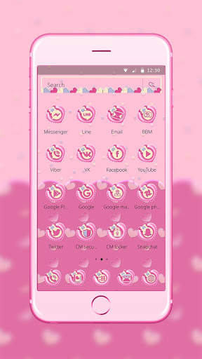 Pink Ribbon Heart Theme screenshot 2