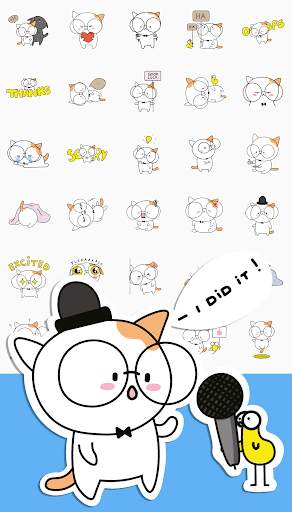 Cute Cat, Bunny & Girl Sticker screenshot 6
