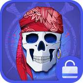 Skull king Lock screen theme logo