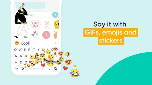 Fleksy GIF keyboard - Free Emoji-keyboard & GIPHY screenshot 1