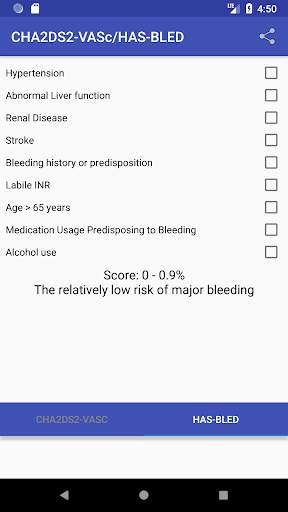 CHA2DS2-VASc HAS-BLED Score Ca screenshot 5