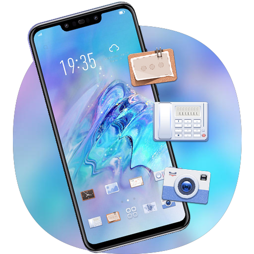 Blue Crystal Theme Infinix Hot S4 Launcher icon