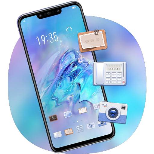 Blue Crystal Theme Infinix Hot S4 Launcher 2.0.1